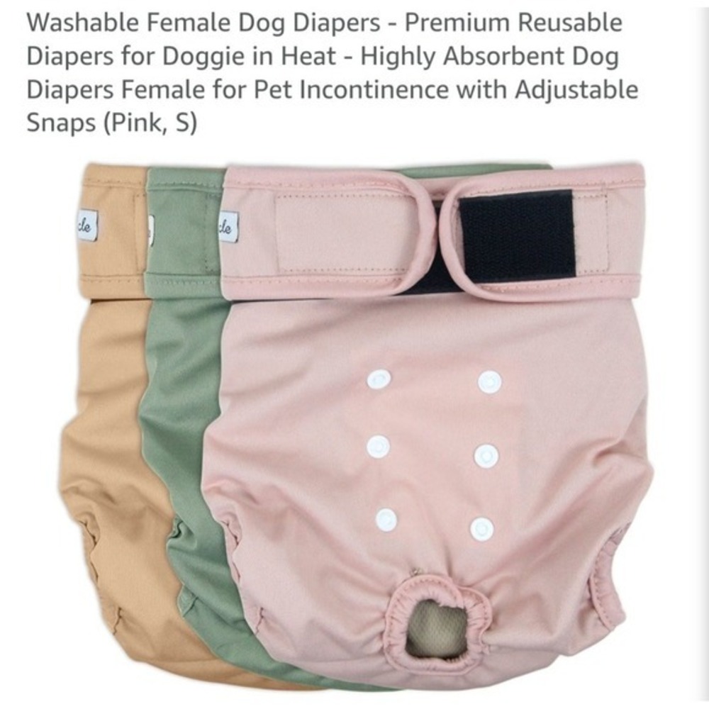 Grecle 3Pk Washable Female Dog Diapers